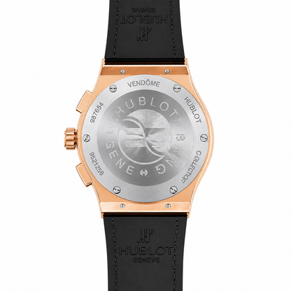 Hublot Classic Fusion Chronograph Automatic Leather Rubber Strap Watch