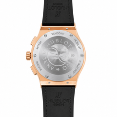 Hublot Classic Fusion Chronograph Automatic Leather Rubber Strap Watch