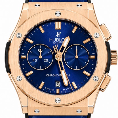 Hublot Classic Fusion Chronograph Automatic Leather  Strap Watch