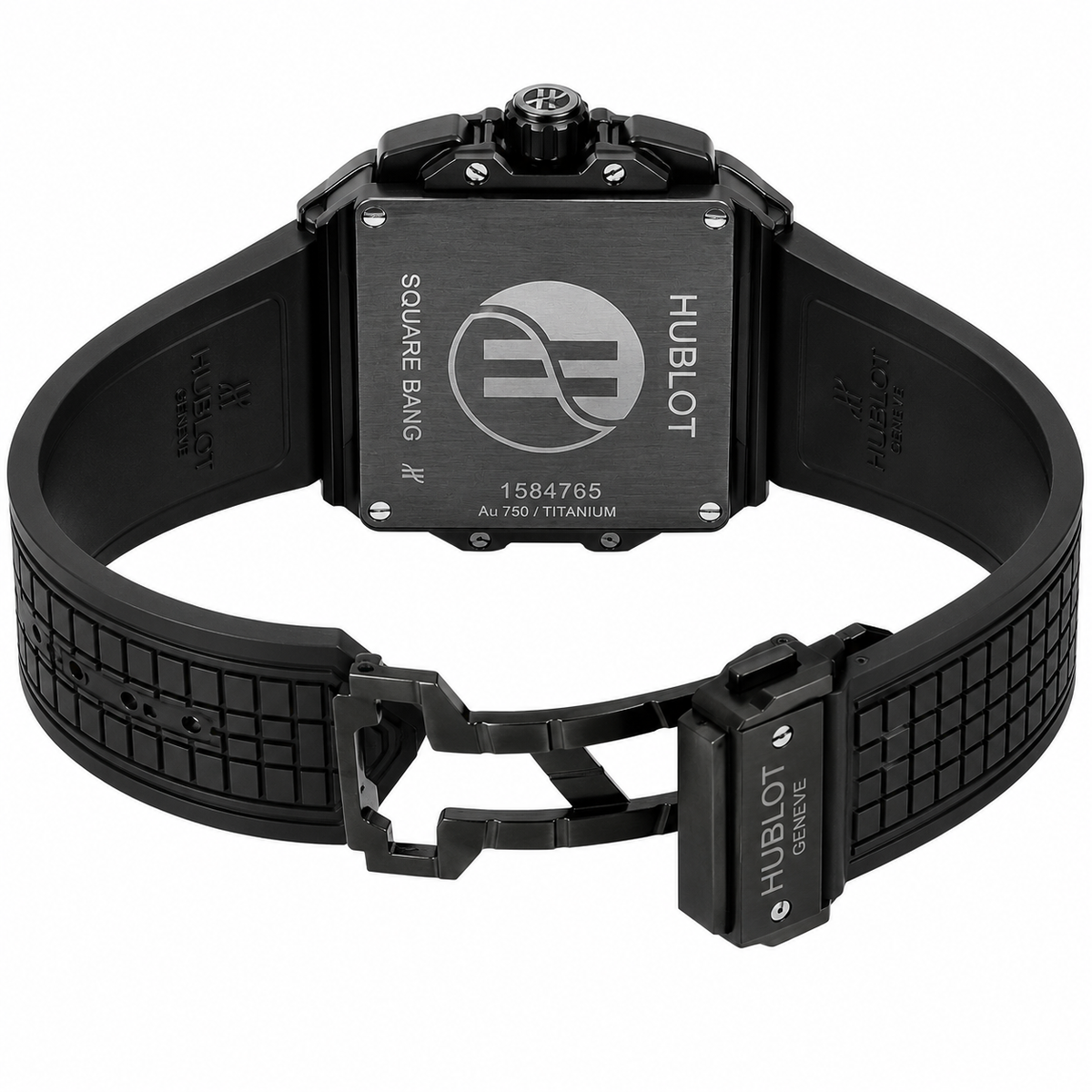 Hublot Square Bang Unico Chronograph Black Ceramic Rubber Strap Watch