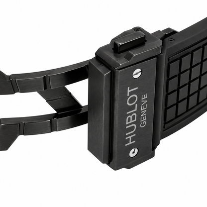 Hublot Square Bang Unico Chronograph Black Ceramic Rubber Strap Watch