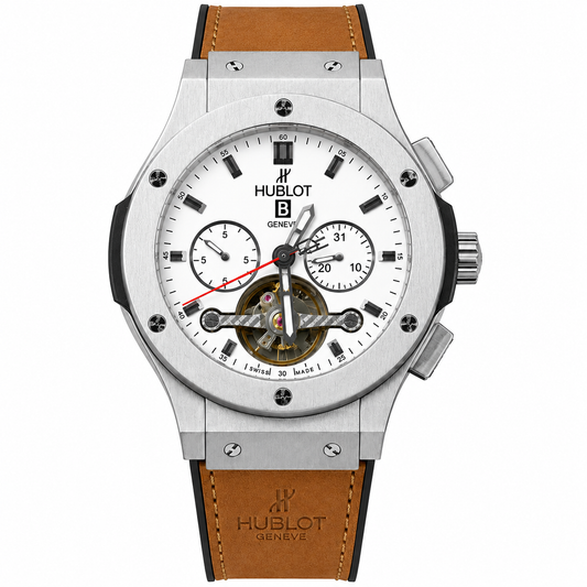 Hublot Big Bang Tourbillon Chronograph Leather  Strap Watch