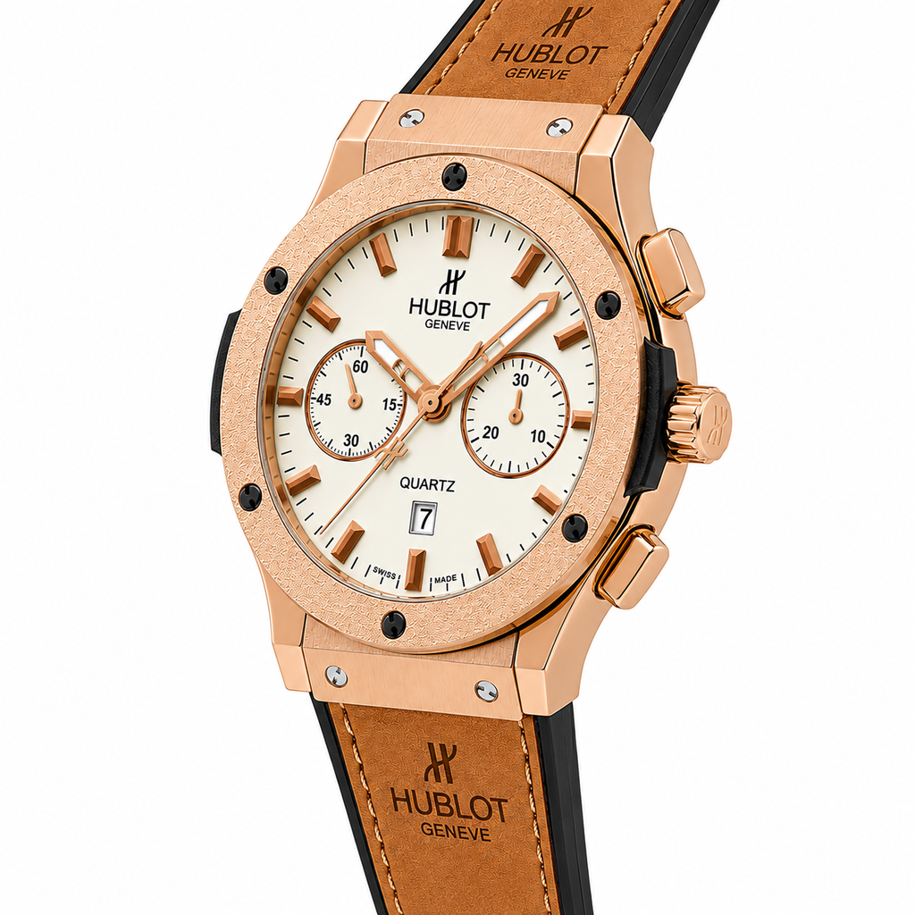 Hublot Classic Fusion Chronograph Quartz Leather Strap Watch