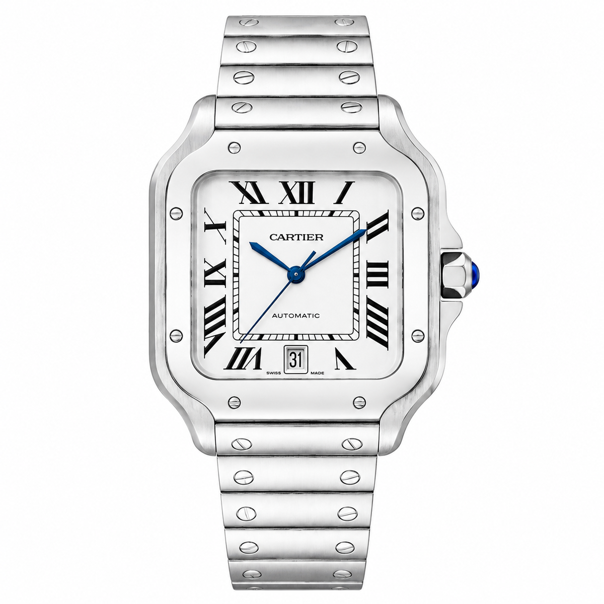 
                              Cartier Santos de Cartier Stainless Steel Automatic Watch
                            