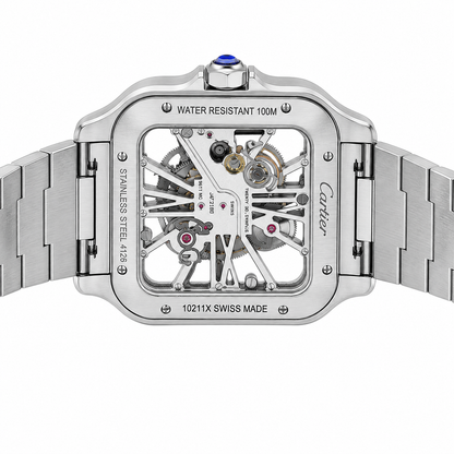 Cartier Santos Skeleton Stainless Steel Automatic Watch