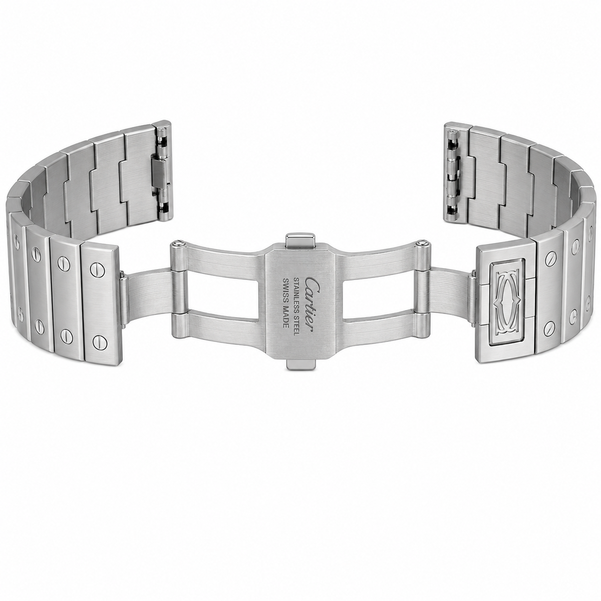 Cartier Santos Skeleton Stainless Steel Automatic Watch
