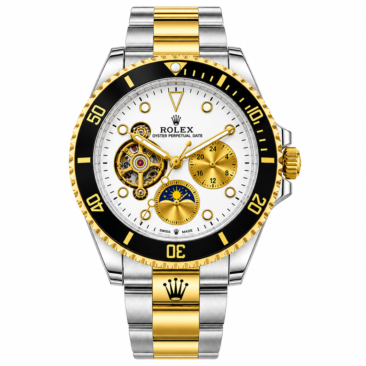 
                              Rolex Submariner Style Tourbillon Multi-Function Automatic Watch
                            