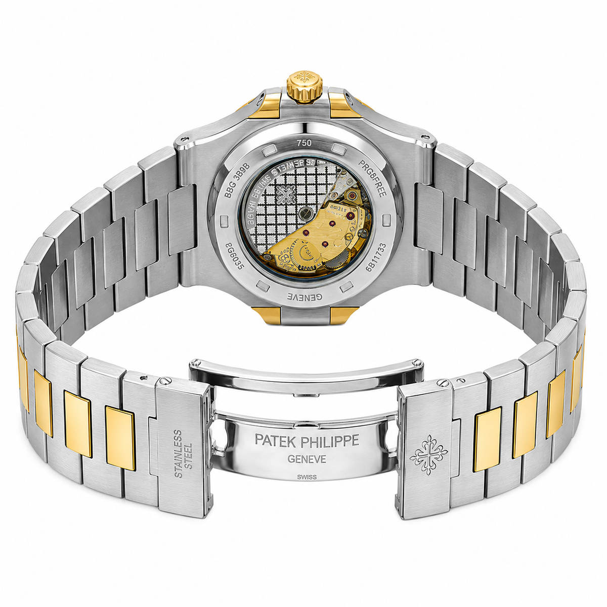 
                              Patek Philippe Nautilus Travel Time Tourbillon Two-Tone Automatic Watch
                            