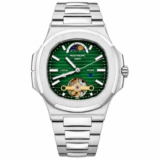 Patek Philippe Cubitus Travel Time Tourbillon Stainless Steel Automatic Watch