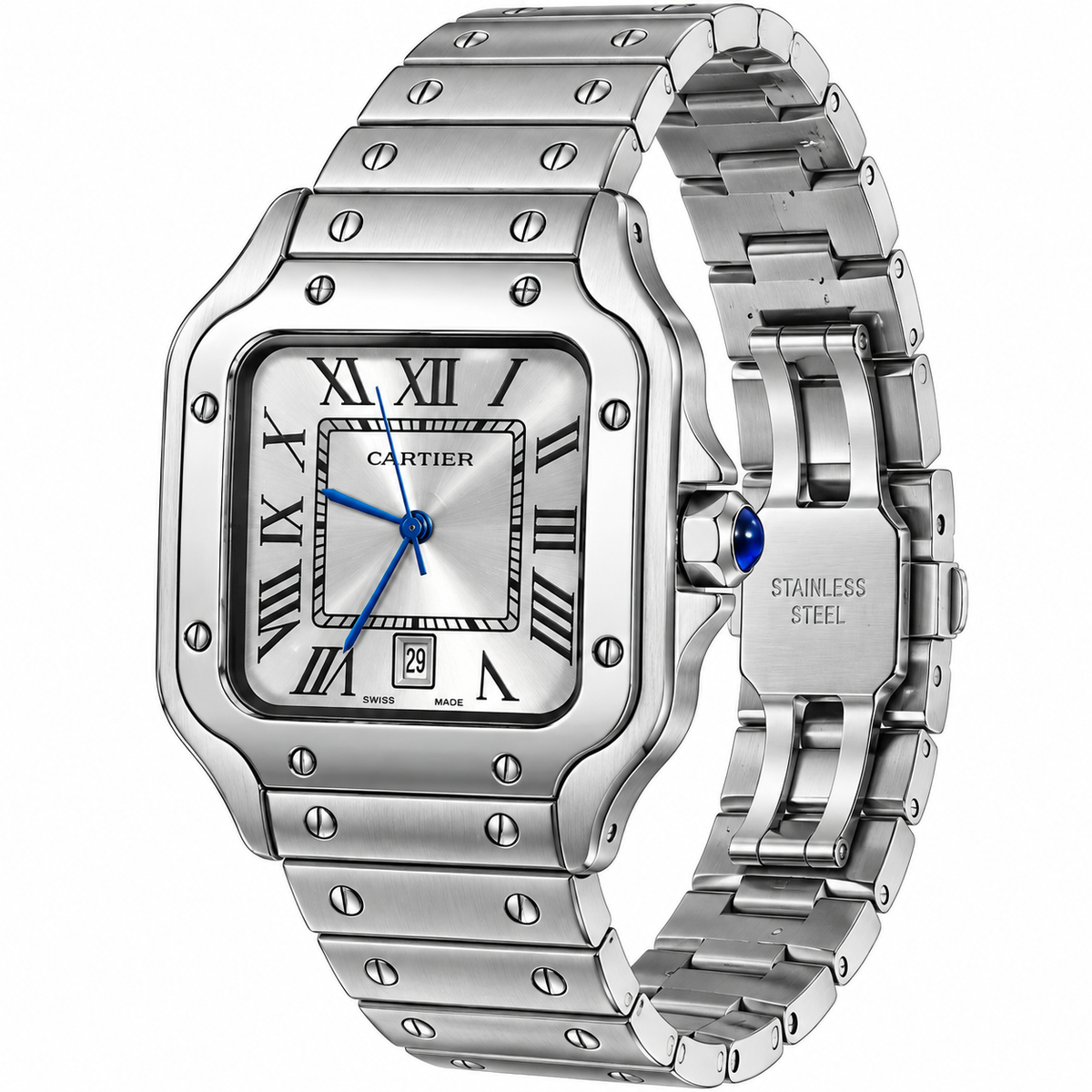 
                              Cartier Santos de Cartier Stainless Steel Automatic Watch
                            