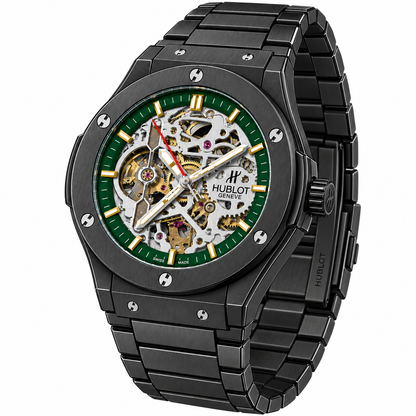 Hublot Classic Fusion Aerofusion Skeleton Black Green Accent Automatic Watch