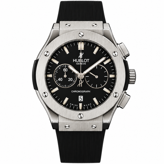 Hublot Classic Fusion Chronograph Titanium Rubber Strap Watch